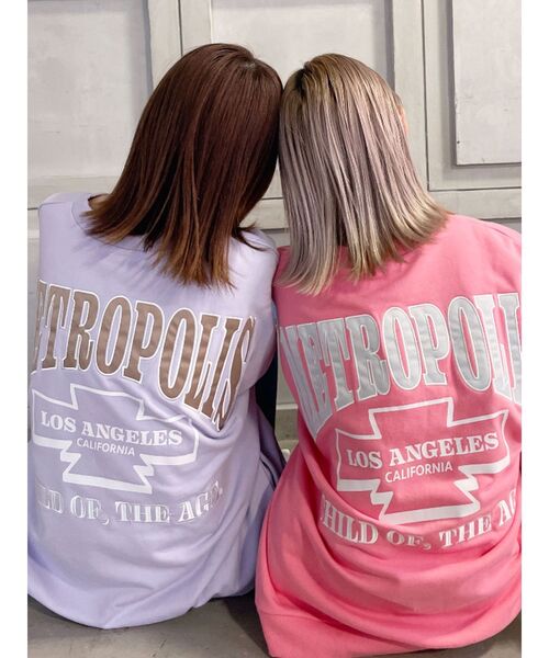 GYDA（ジェイダ）の「METROPOLISグラインダードルマンスウェットトップス（スウェット・レディース・ピンク/パープル/オフホワイト・FREE）」の20枚目の写真