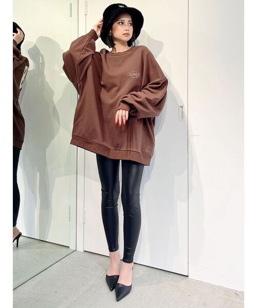 GYDA（ジェイダ）の「METROPOLISグラインダードルマンスウェットトップス（スウェット・レディース・ピンク/パープル/オフホワイト・FREE）」の4枚目の写真