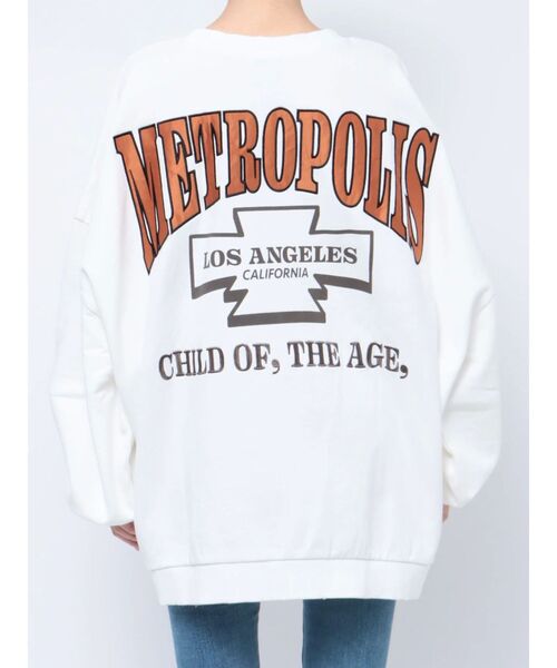 GYDA（ジェイダ）の「METROPOLISグラインダードルマンスウェットトップス（スウェット・レディース・ピンク/パープル/オフホワイト・FREE）」の5枚目の写真