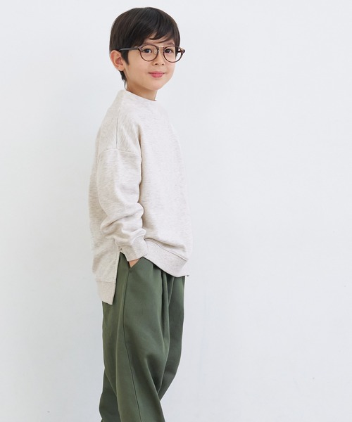 coca（coca）（コカ）の「キッズ 裏毛ハイネックトップス（スウェット・キッズ・ライトグレー/ブラウン・110/120/130/140）」の9枚目の写真