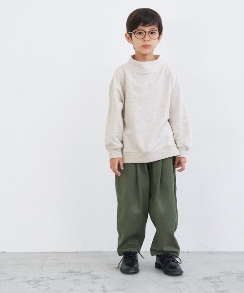 coca（coca）（コカ）の「キッズ 裏毛ハイネックトップス（スウェット・キッズ・ライトグレー/ブラウン・110/120/130/140）」の7枚目の写真