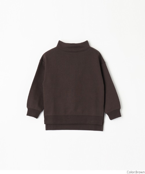 coca（coca）（コカ）の「キッズ 裏毛ハイネックトップス（スウェット・キッズ・ライトグレー/ブラウン・110/120/130/140）」の13枚目の写真