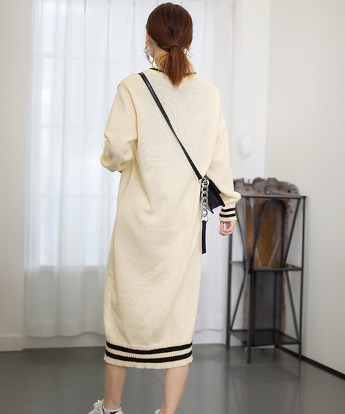 セール】ニットワンピース ロング レディース秋冬（ワンピース