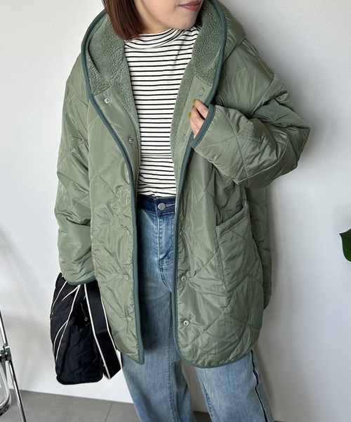 ボア切替リバーシブルフードジャケット（ブルゾン）｜CRB（シーアール