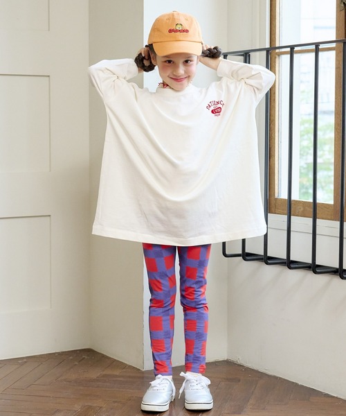 BIG FIELD(ビッグフィールド)の「【COTTON from U.S.A】プリントビッグロンT(90~150cm)(Tシャツ/カットソー・キッズ・オフホワイト/グリーン/オレンジ・90/100/110/120/130/140/150)」の7枚目の写真