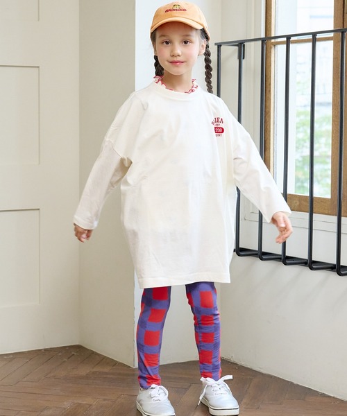 BIG FIELD(ビッグフィールド)の「【COTTON from U.S.A】プリントビッグロンT(90~150cm)(Tシャツ/カットソー・キッズ・オフホワイト/グリーン/オレンジ・90/100/110/120/130/140/150)」の6枚目の写真