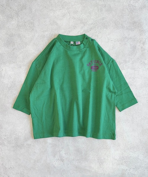 BIG FIELD(ビッグフィールド)の「【COTTON from U.S.A】プリントビッグロンT(90~150cm)(Tシャツ/カットソー・キッズ・オフホワイト/グリーン/オレンジ・90/100/110/120/130/140/150)」の10枚目の写真