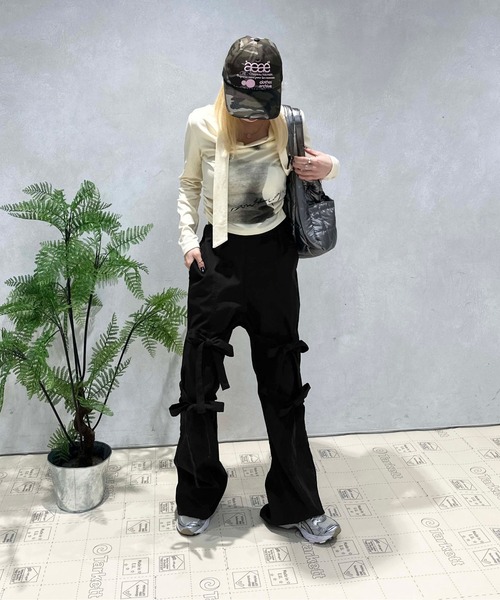 sedacle girl（セダクルガール）の「フロントリボンフレアパンツ