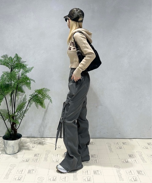 sedacle girl（セダクルガール）の「フロントリボンフレアパンツ（その他パンツ・レディース・ブラック/グレー・FREE/MEDIUM/LARGE）」の13枚目の写真