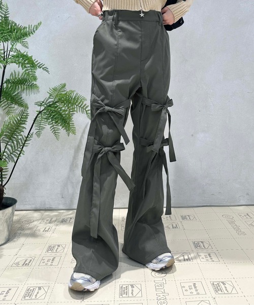 sedacle girl（セダクルガール）の「フロントリボンフレアパンツ