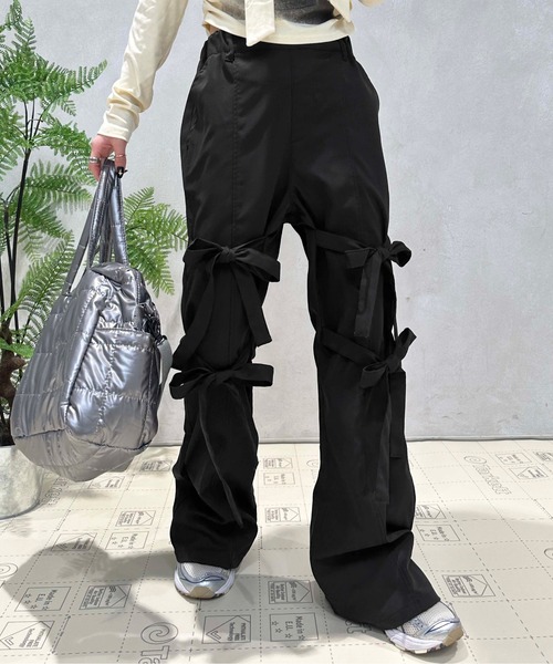 sedacle girl（セダクルガール）の「フロントリボンフレアパンツ（その他パンツ・レディース・ブラック/グレー・FREE/MEDIUM/LARGE）」の17枚目の写真