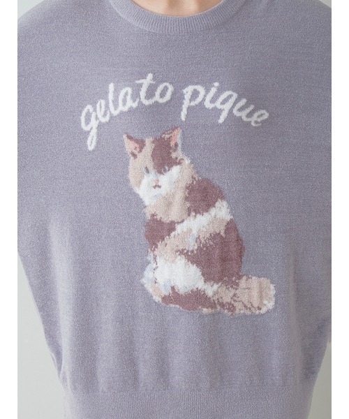 gelato pique（ジェラートピケ）の「ねこジャガードプルオーバー