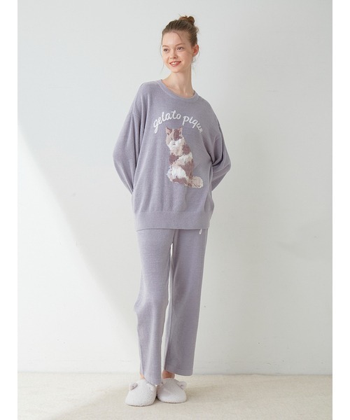 GELATO PIQUE グレー パジャマ セット レディース グレー/灰色系｜ルームウェア・パジャマ通販のgelatopique