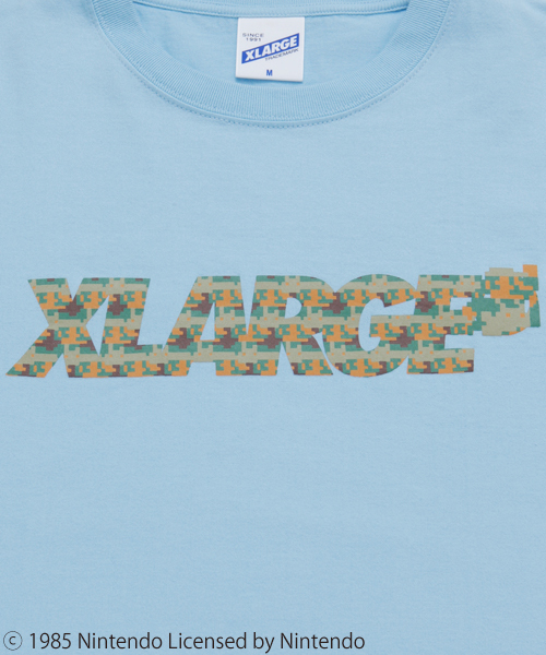XLARGE（エクストララージ）の「XLARGE×SUPER MARIO BROS. S/S TEE MARIOCAMO STANDARD LOGO / スーパーマリオ（Tシャツ/カットソー・メンズ・ホワイト/ブラック/ライトグレー/ライトブルー・MEDIUM/SMALL/X-LARGE/LARGE）」の5枚目の写真