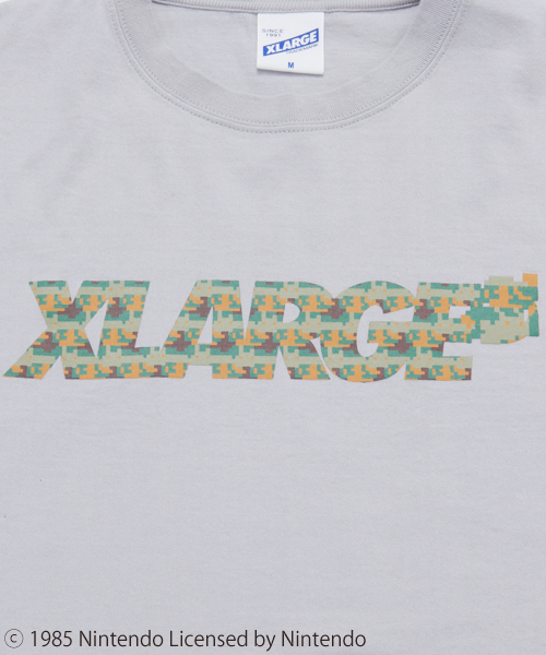 XLARGE（エクストララージ）の「XLARGE×SUPER MARIO BROS. S/S TEE MARIOCAMO STANDARD LOGO / スーパーマリオ（Tシャツ/カットソー・メンズ・ホワイト/ブラック/ライトグレー/ライトブルー・MEDIUM/SMALL/X-LARGE/LARGE）」の6枚目の写真