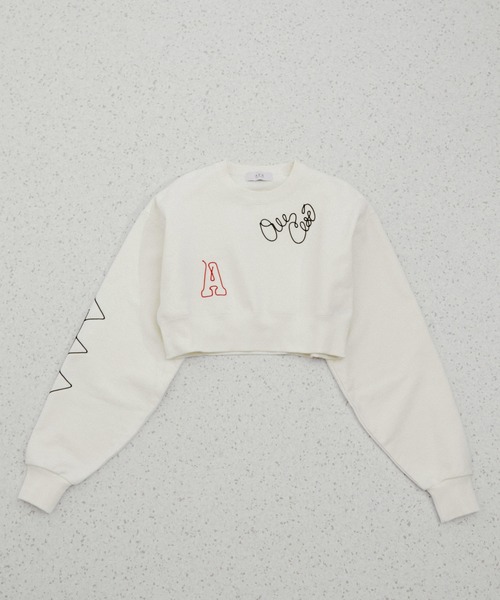 ADAM ET ROPE'（アダムエロペ）の「【WEB限定】FUNNYコード刺繍スウェット（スウェット・レディース・ブラック/オフホワイト・FREE）」の17枚目の写真