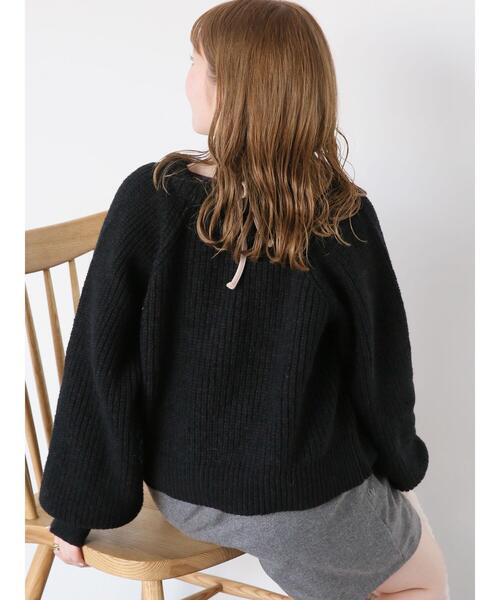 ehka sopo（エヘカソポ）の「パール付カーディガン（カーディガン/ボレロ・レディース・ピンク/ブラック/オフホワイト/ブルー・F）」の8枚目の写真