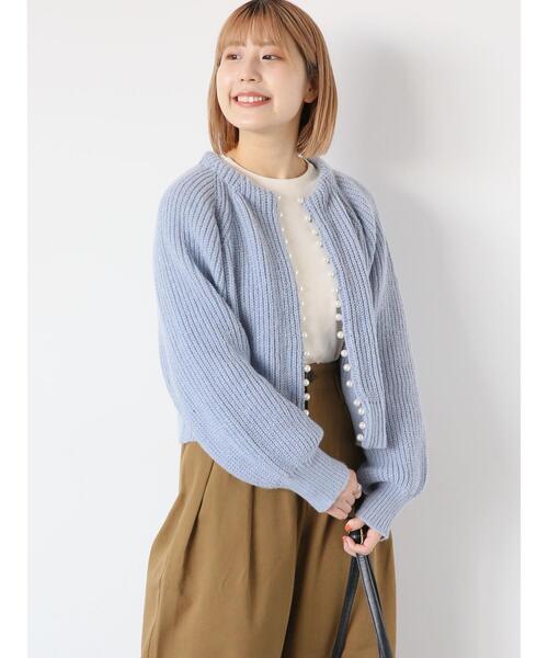 ehka sopo（エヘカソポ）の「パール付カーディガン（カーディガン/ボレロ・レディース・ピンク/ブラック/オフホワイト/ブルー・F）」の19枚目の写真