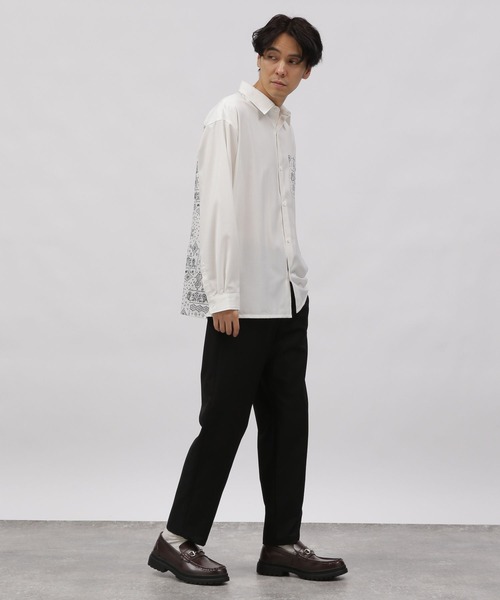 LAKOLE(ラコレ)の「TRバンダナ切替シャツ / 996675(シャツ/ブラウス・メンズ・ブラック/ネイビー/ホワイト・MEDIUM/LARGE)」の4枚目の写真