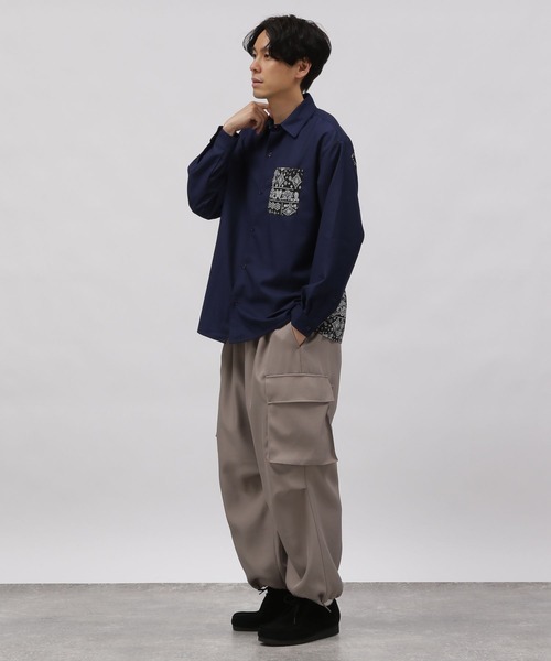 LAKOLE(ラコレ)の「TRバンダナ切替シャツ / 996675(シャツ/ブラウス・メンズ・ブラック/ネイビー/ホワイト・MEDIUM/LARGE)」の8枚目の写真