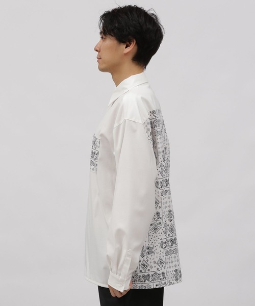 LAKOLE(ラコレ)の「TRバンダナ切替シャツ / 996675(シャツ/ブラウス・メンズ・ブラック/ネイビー/ホワイト・MEDIUM/LARGE)」の11枚目の写真