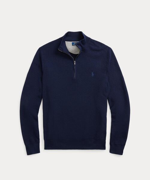 POLO RALPH LAUREN(ポロ ラルフ ローレン)の「パフォーマンス クォータージップ セーター(ニット/セーター・メンズ・ネイビー系1・L/M/S/XS)」の2枚目の写真