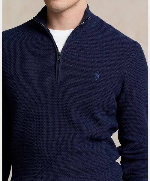 POLO RALPH LAUREN(ポロ ラルフ ローレン)の「パフォーマンス クォータージップ セーター(ニット/セーター・メンズ・ネイビー系1・L/M/S/XS)」の5枚目の写真