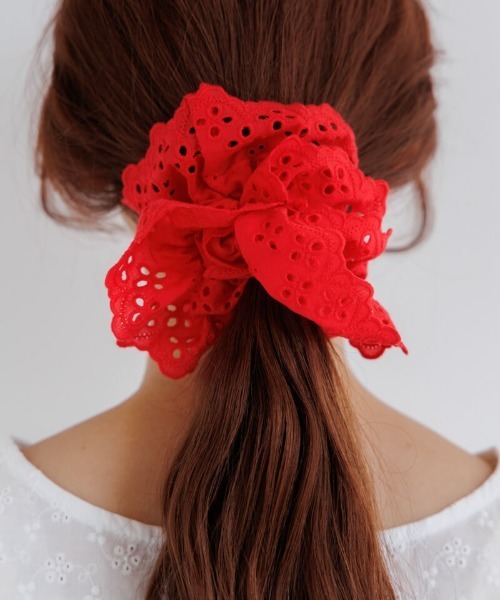 スカラップレースシュシュ（シュシュ）｜flower（フラワー）の