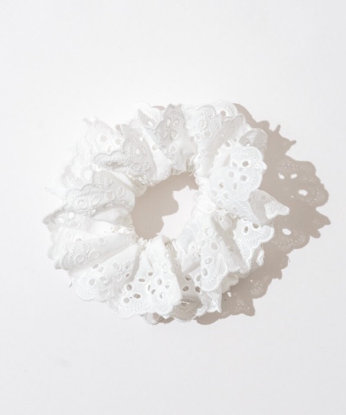 flower(フラワー)の「スカラップレースシュシュ(シュシュ・レディース・ホワイト/ブラック/レッド/ブルー・FREE)」の18枚目の写真