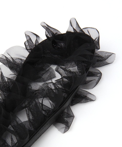 tiny tiny（ティニーティニー）の「チュールショルダーストラップ[tiny tiny(ティニーティニー)]（スマホグッズ・レディース・ホワイト/パープル/ブラック・0）」の6枚目の写真