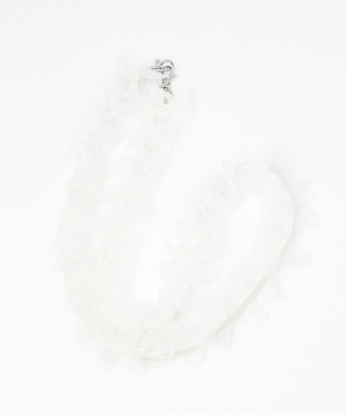 tiny tiny（ティニーティニー）の「チュールショルダーストラップ[tiny tiny(ティニーティニー)]（スマホグッズ・レディース・ホワイト/パープル/ブラック・0）」の9枚目の写真