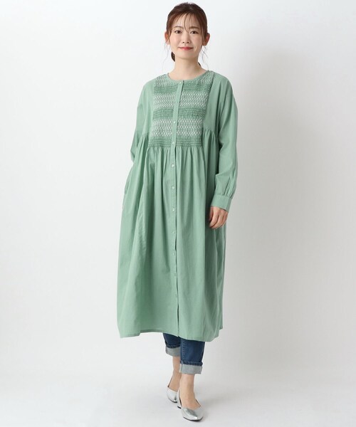 セール】スモッキング刺繍ワンピース（ワンピース）｜one'sterrace