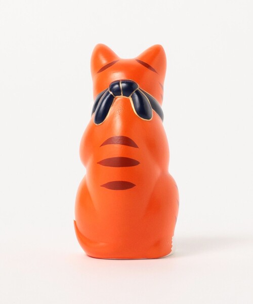 BEAMS JAPAN　まねき猫別3号　右左　藍＆橙色　未使用品開封　391K〇 中外陶園 / 別注 まねき猫 左手 3号（インテリア雑貨）｜BEAMS JAPAN