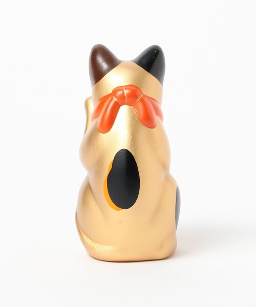 BEAMS JAPAN（ビームス　ジャパン）の「中外陶園 / 別注 まねき猫 左手 3号（インテリア雑貨・メンズ・オレンジ/ゴールド/ネイビー・ONE SIZE）」の12枚目の写真