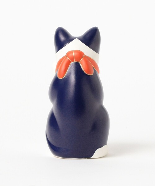BEAMS JAPAN（ビームス　ジャパン）の「中外陶園 / 別注 まねき猫 左手 3号（インテリア雑貨・メンズ・オレンジ/ゴールド/ネイビー・ONE SIZE）」の8枚目の写真