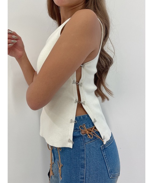 DURAS(デュラス)の「Hook design tank(タンクトップ・レディース・ホワイト/グリーン/ブラック・FREE)」の14枚目の写真