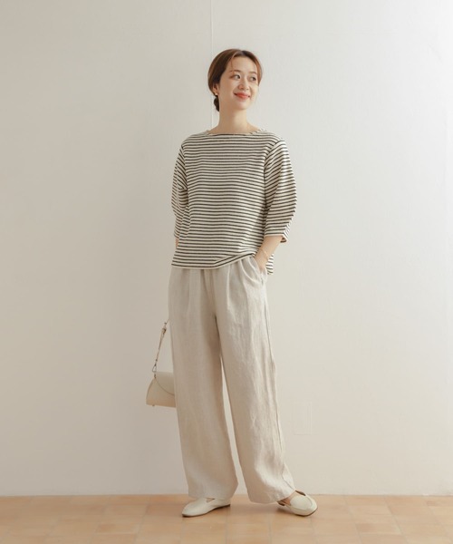 URBAN RESEARCH DOORS（アーバンリサーチドアーズ）の「ランタンスリーブボーダーTシャツ（Tシャツ/カットソー・レディース・ホワイト系その他/ブラック系その他・MEDIUM）」の17枚目の写真