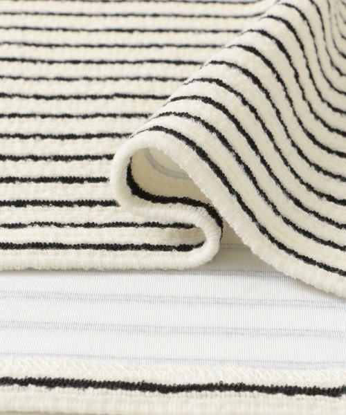 URBAN RESEARCH DOORS（アーバンリサーチドアーズ）の「ランタンスリーブボーダーTシャツ（Tシャツ/カットソー・レディース・ホワイト系その他/ブラック系その他・MEDIUM）」の5枚目の写真