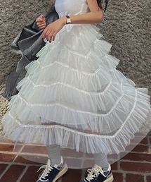 leune（ルネ）の「ティアードチュールスカート（スカート）」