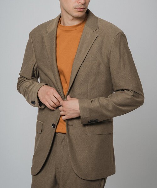 EDIFICE(エディフィス)の「”ストレッチ機能”ドライ バスケット 2Bジャケット【セットアップ着用可】(セットアップ・メンズ・ベージュ/ネイビー/ブラック・X-LARGE/LARGE/MEDIUM/SMALL)」の1枚目の写真