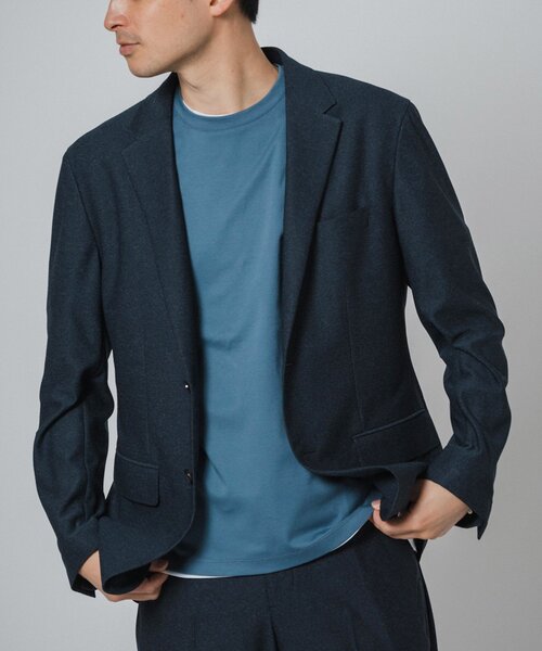 EDIFICE(エディフィス)の「”ストレッチ機能”ドライ バスケット 2Bジャケット【セットアップ着用可】(セットアップ・メンズ・ベージュ/ネイビー/ブラック・X-LARGE/LARGE/MEDIUM/SMALL)」の3枚目の写真