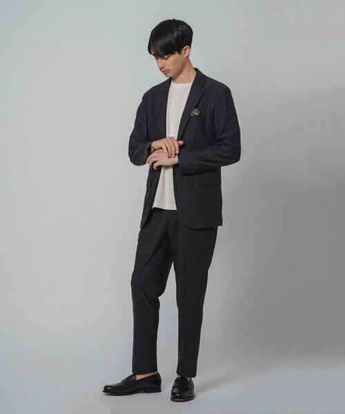 EDIFICE(エディフィス)の「”ストレッチ機能”ドライ バスケット 2Bジャケット【セットアップ着用可】(セットアップ・メンズ・ベージュ/ネイビー/ブラック・X-LARGE/LARGE/MEDIUM/SMALL)」の4枚目の写真