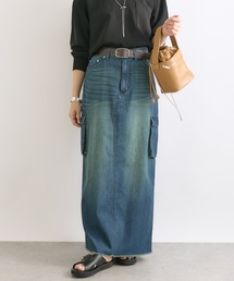 MONN.:.(モン)/Light DENIM SKIRT