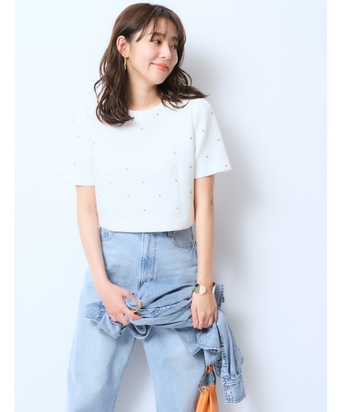 JUSGLITTY（ジャスグリッティー）の「ラインストーンクロップドカット 