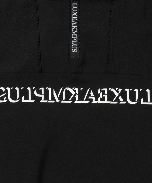 LUXEAKMPLUS(リュクスエイケイエムプラス)の「LUXEAKMPLUS(リュクスエイケイエムプラス)ゴルフ 配色ハーフジップ半袖ポロシャツ(ポロシャツ・メンズ・ホワイト/ブラック・S/M/L/XL/XXL)」の4枚目の写真