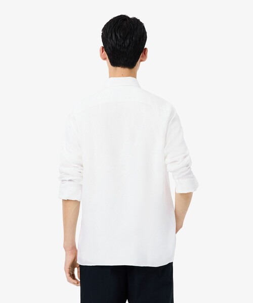 LACOSTE(ラコステ)の「リネンボタンダウン長袖シャツ(シャツ/ブラウス・メンズ・ホワイト/ライトブルー/ネイビー・41/40/39/38)」の11枚目の写真