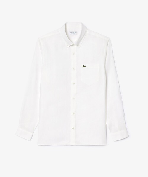 LACOSTE(ラコステ)の「リネンボタンダウン長袖シャツ(シャツ/ブラウス・メンズ・ホワイト/ライトブルー/ネイビー・41/40/39/38)」の12枚目の写真