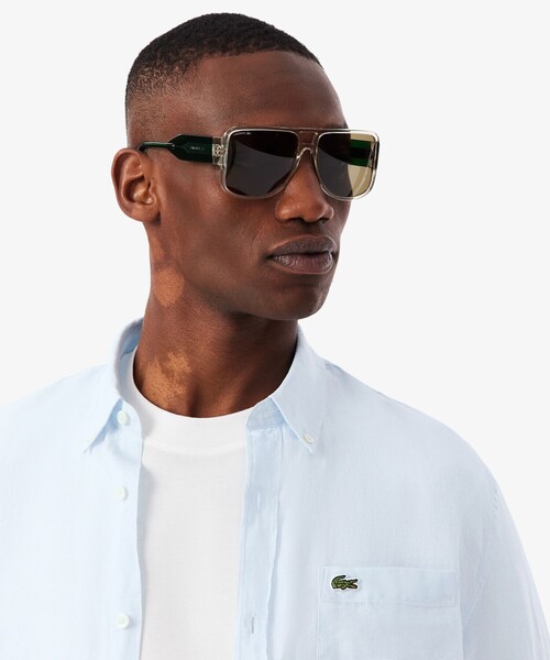 LACOSTE(ラコステ)の「リネンボタンダウン長袖シャツ(シャツ/ブラウス・メンズ・ホワイト/ライトブルー/ネイビー・41/40/39/38)」の16枚目の写真