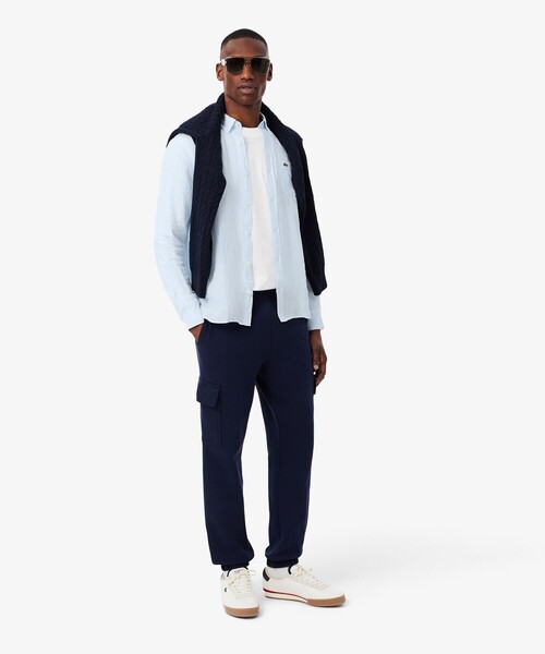 LACOSTE(ラコステ)の「リネンボタンダウン長袖シャツ(シャツ/ブラウス・メンズ・ホワイト/ライトブルー/ネイビー・41/40/39/38)」の19枚目の写真