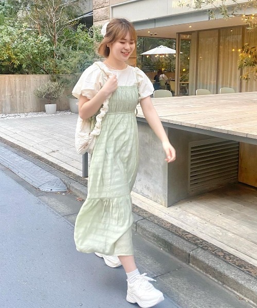 flower(フラワー)の「サイドリボンワンピース(ワンピース・レディース・アイボリー/ミント/ブルー/ライトブルー・FREE)」の12枚目の写真